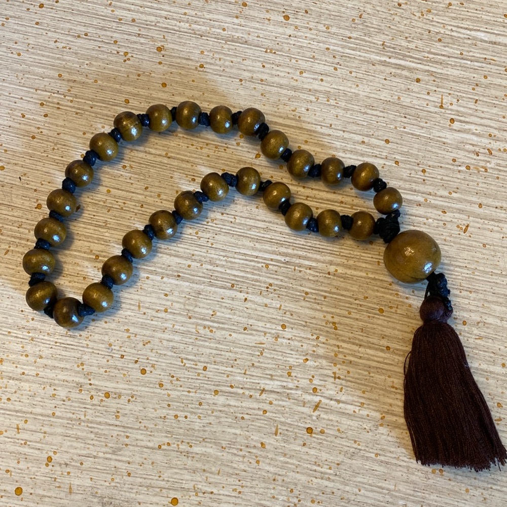 Mala Hand Knotted Wooden Prayer Beads